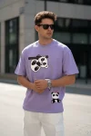 Panda Lavender Oversized T-shirt