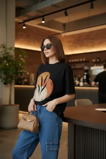 Circle Bloom Oversized T-Shirt