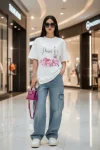 Paris Flower Oversized T-Shirt