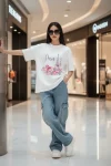 Paris Flower Oversized T-Shirt