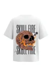 Flaming Skull Oversized T-Shirt